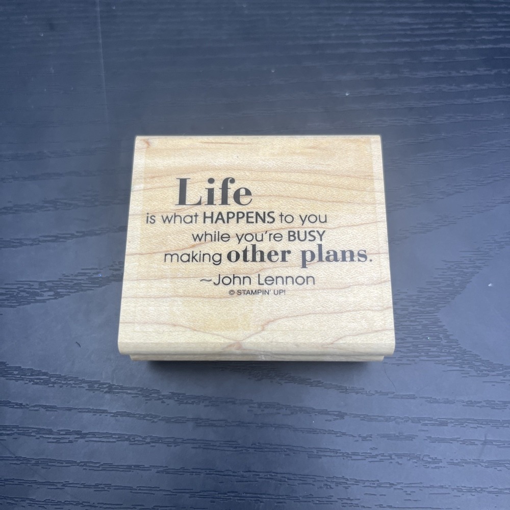 Stampin Up‎ John Lennon Quote Rubber Stamp Inspirational Card Making